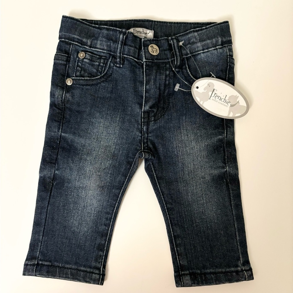 Frenchie Mini Couture denim jeans 6 mo new